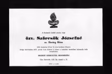Szörcsök Józsefné sz. Hering Róza gyászjelentése